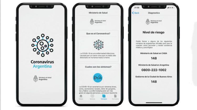 Covid-19: el gobierno desarrolló una app para autodiagnosticarse